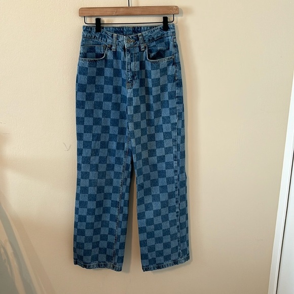 The Ragged Priest Denim - The Ragged Priest Checkered Straight Leg Jeans